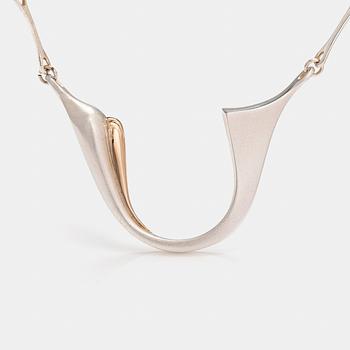 Poul Havgaard, Halsband "Continental" silver och 14K guld, Lapponia 1990.