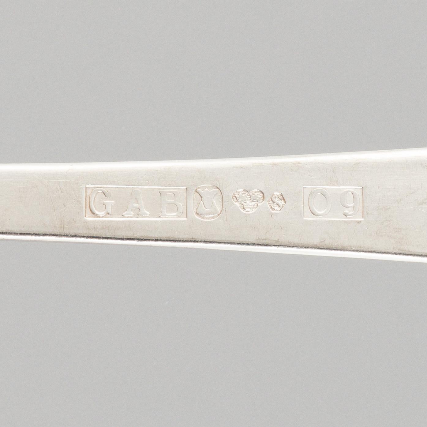 Jacob Ängman, bestickservis, 169 delar, silver, "Rosenholm", GAB,  bl.a. Stockholm 1959.