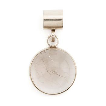 533. Cecilia Johansson, a silver and rutilated quartz pendant, Gothenburg 1979/80.