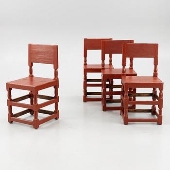 A set of four chairs, 18th / 19th century.