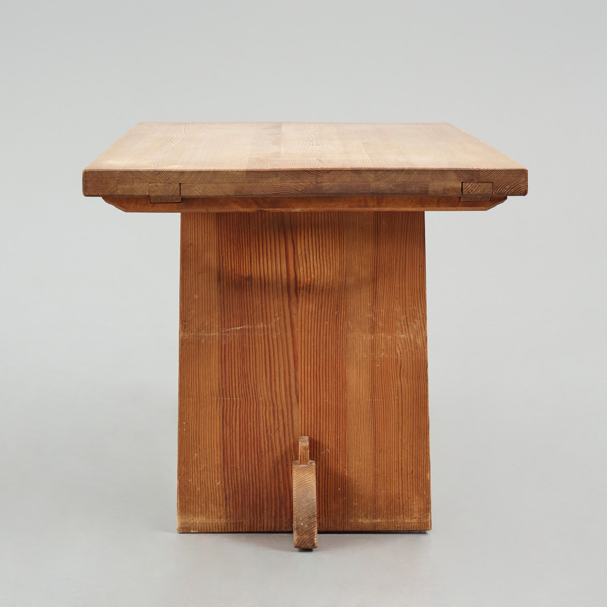 Axel Einar Hjorth, a "Lovö" stained pine table, Nordiska Kompaniet 1930s.