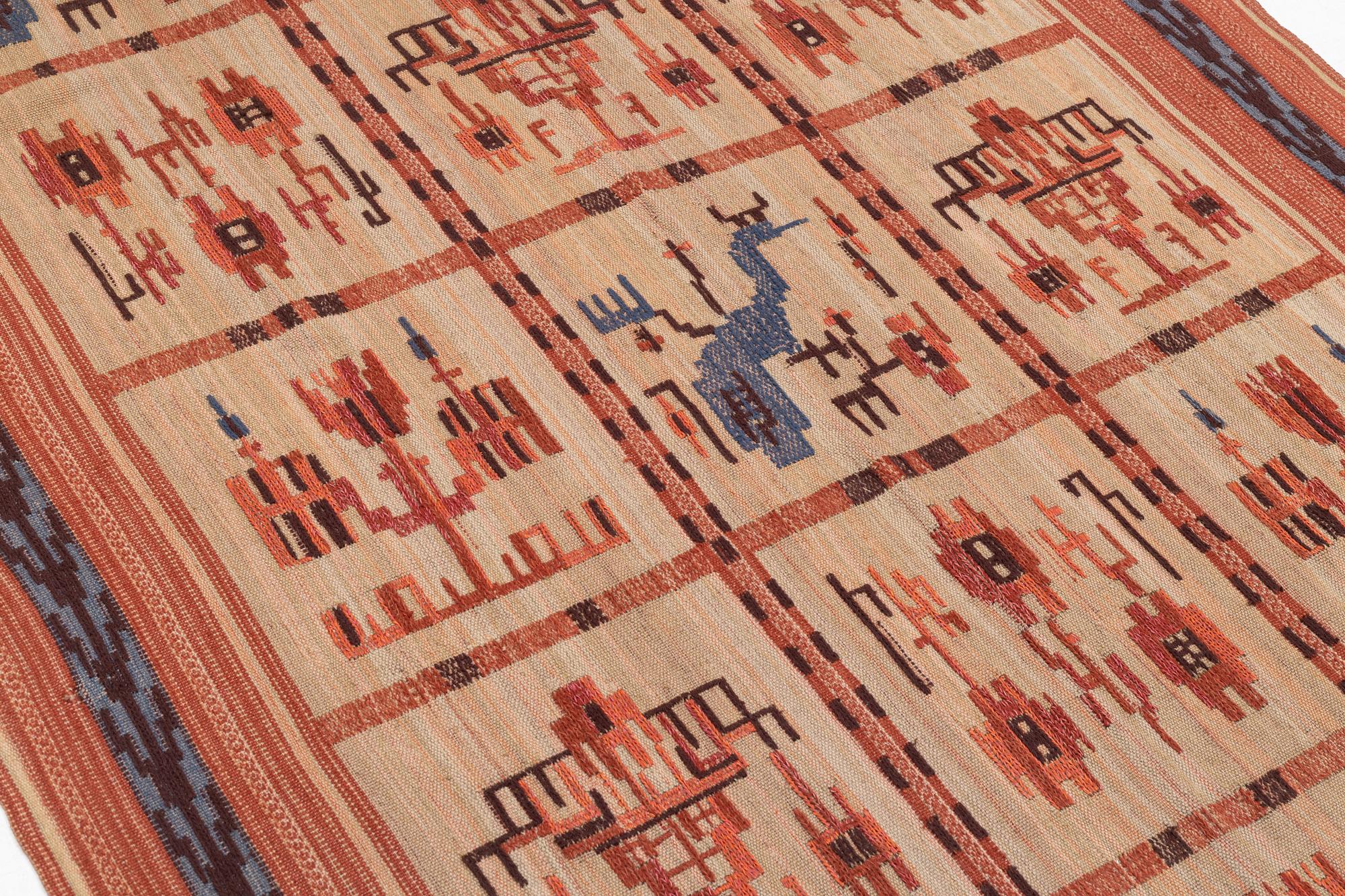 Märta Gahn, a drape, flat weave, c 240 x 148 cm.