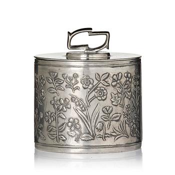 276. Estrid Ericson, & Firma Svenskt Tenn, a lidded pewter jar, Stockholm, 1975.
