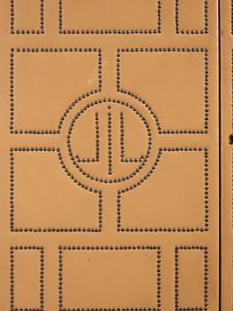 Otto Schulz, a Swedish Modern oak and faux leather bar cabinet, Boet, Gothenburg, 1948.