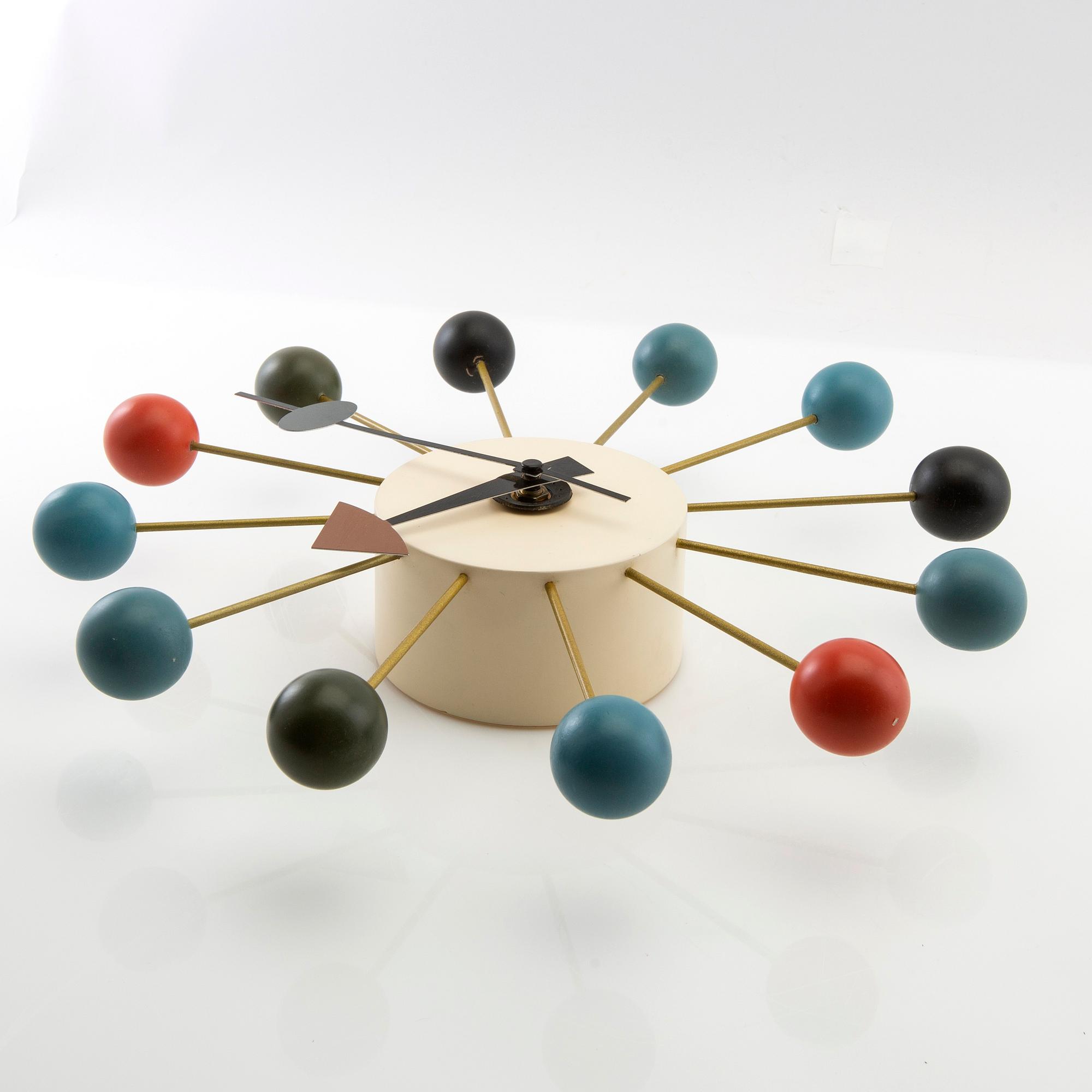 George Nelson, väggklocka, "Ball Clock", Vitra Design Museum, 2000-tal.