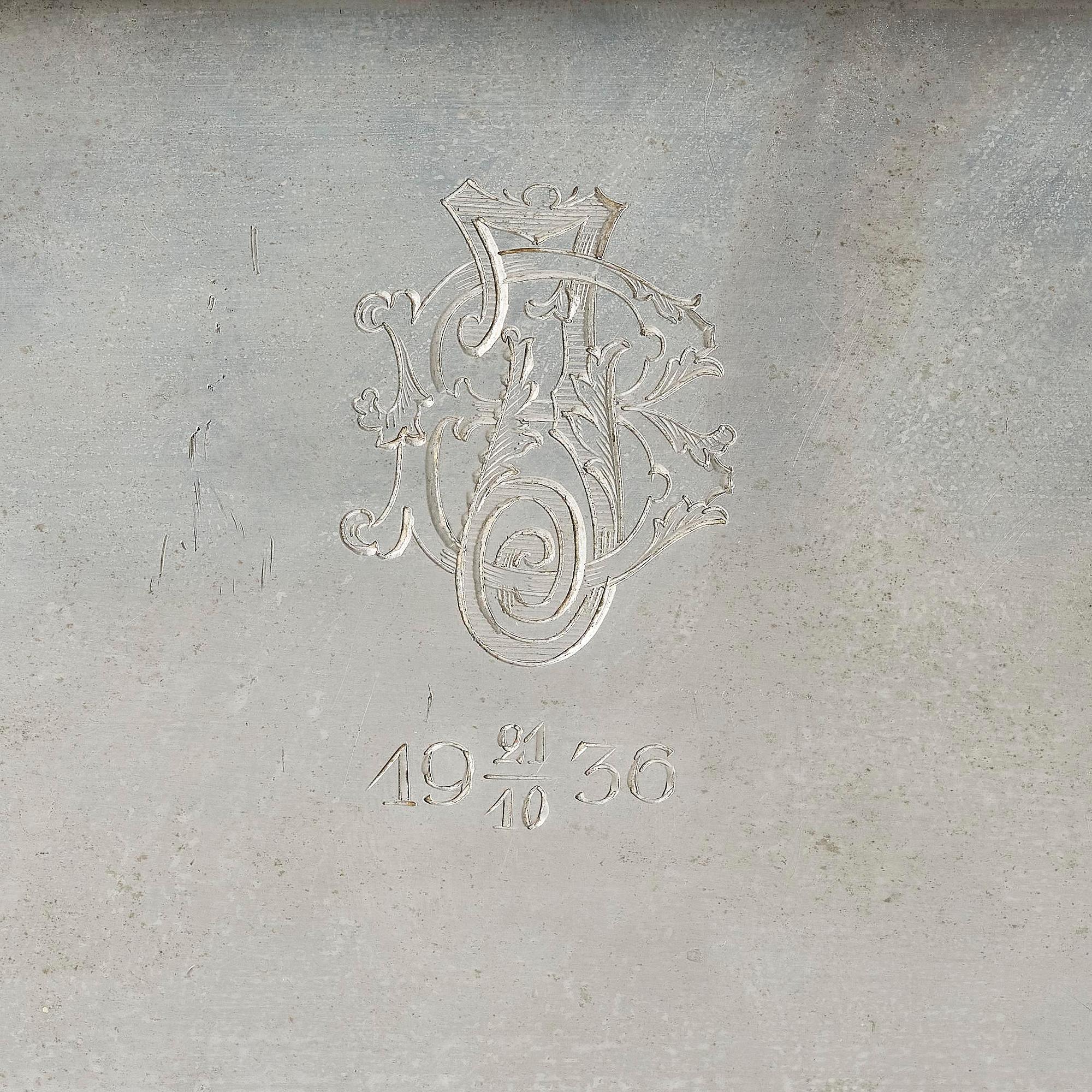 Oscar Antonsson, skrin, "Hästbetvingaren", tenn, Ystad-Metall, 1932.