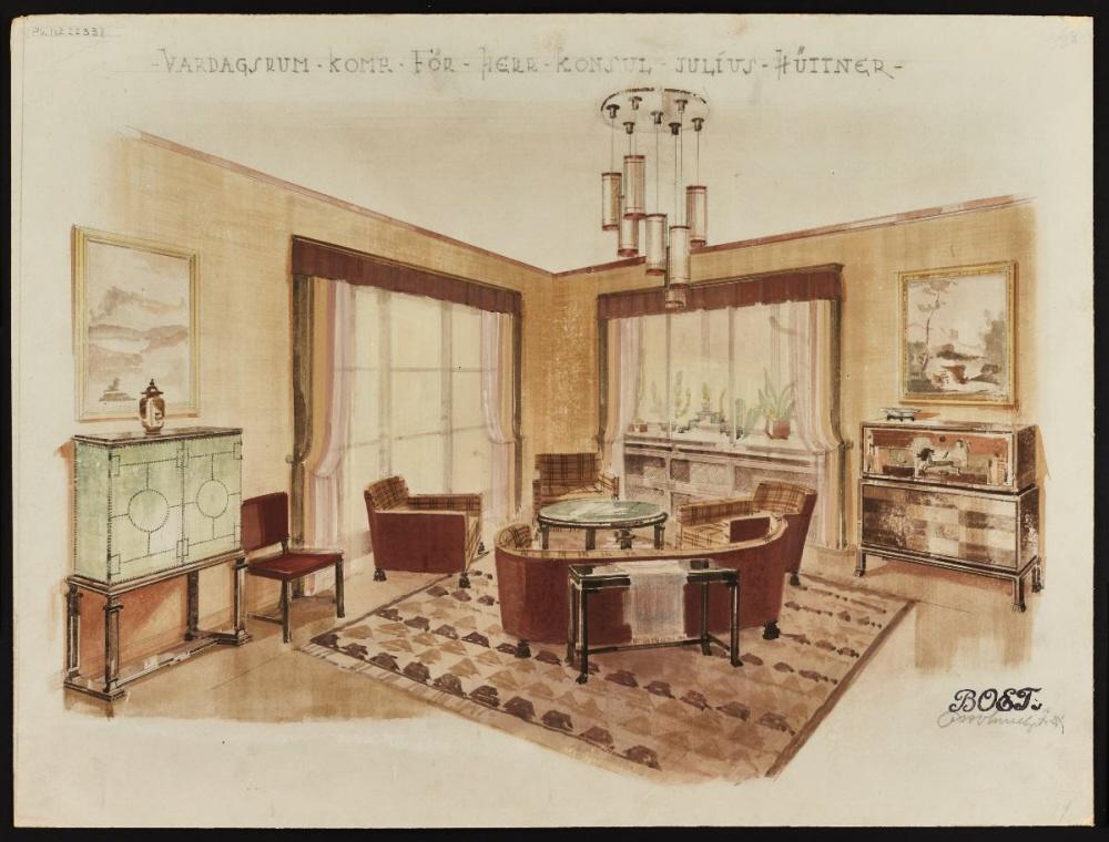 Otto Schulz, a cabinet, Boet, Gothenburg, 1920s-30s.