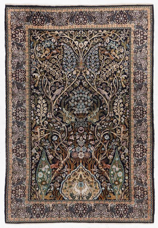 Matta, Ghom, figural, ca. 179 x 125 cm.