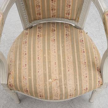 An armchair, Sweden, second half of the 18th century, Gustavian.