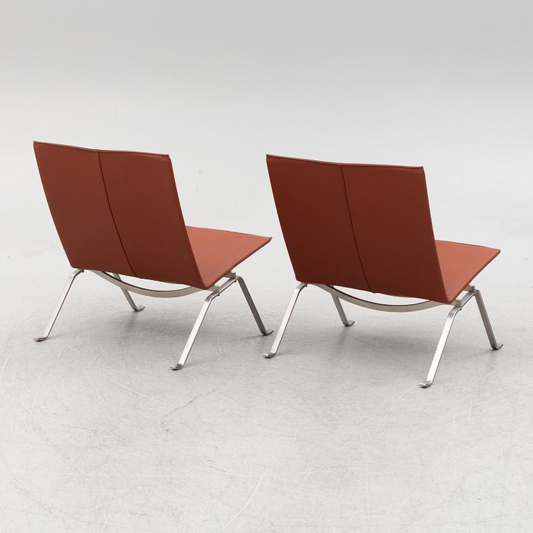 Poul Kjaerholm, fåtöljer ett par, PK 22 för Fritz Hansen.