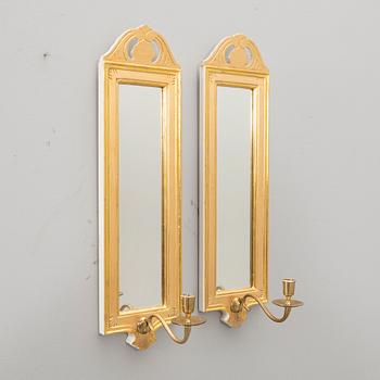 Spegellampetter, ett par, "Regnaholm", IKEA:s 1700-talsserie, 1990-tal.