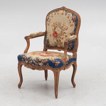 A Louis XV armchair, mid 18th century.