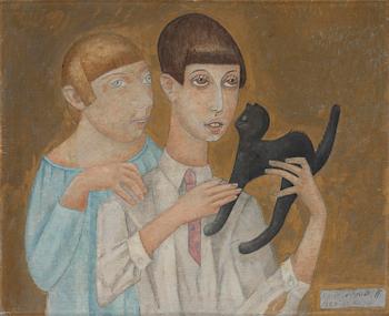 723. Marie Vassilieff, "Pierrot, sa maman et son chat".