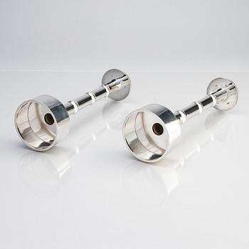 Sigurd Persson, a pair of Swedish 20th century silver candlesticks, Stockholm 1962, silversmith Johann Wist.