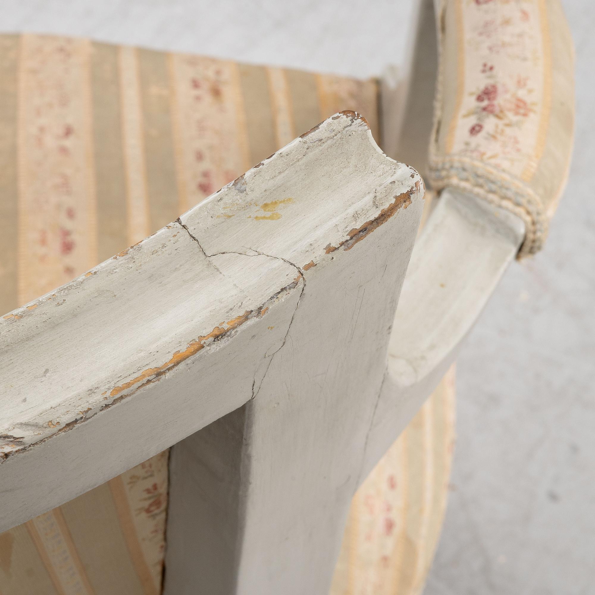 An armchair, Sweden, second half of the 18th century, Gustavian.