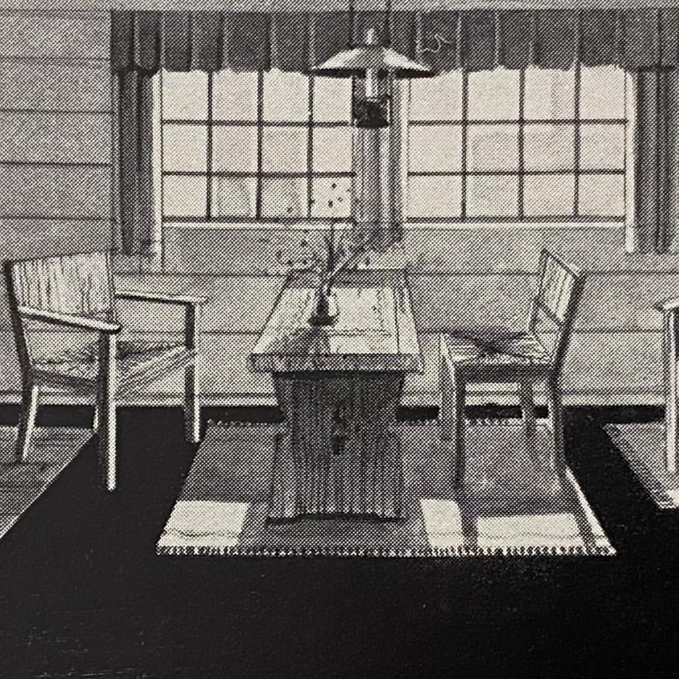 Axel Einar Hjorth, a stained pine "Värmdö" table, Nordiska Kompaniet, Sweden, 1930s.