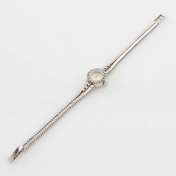 Progress Wristwatch 18K white gold with round single-cut diamonds.