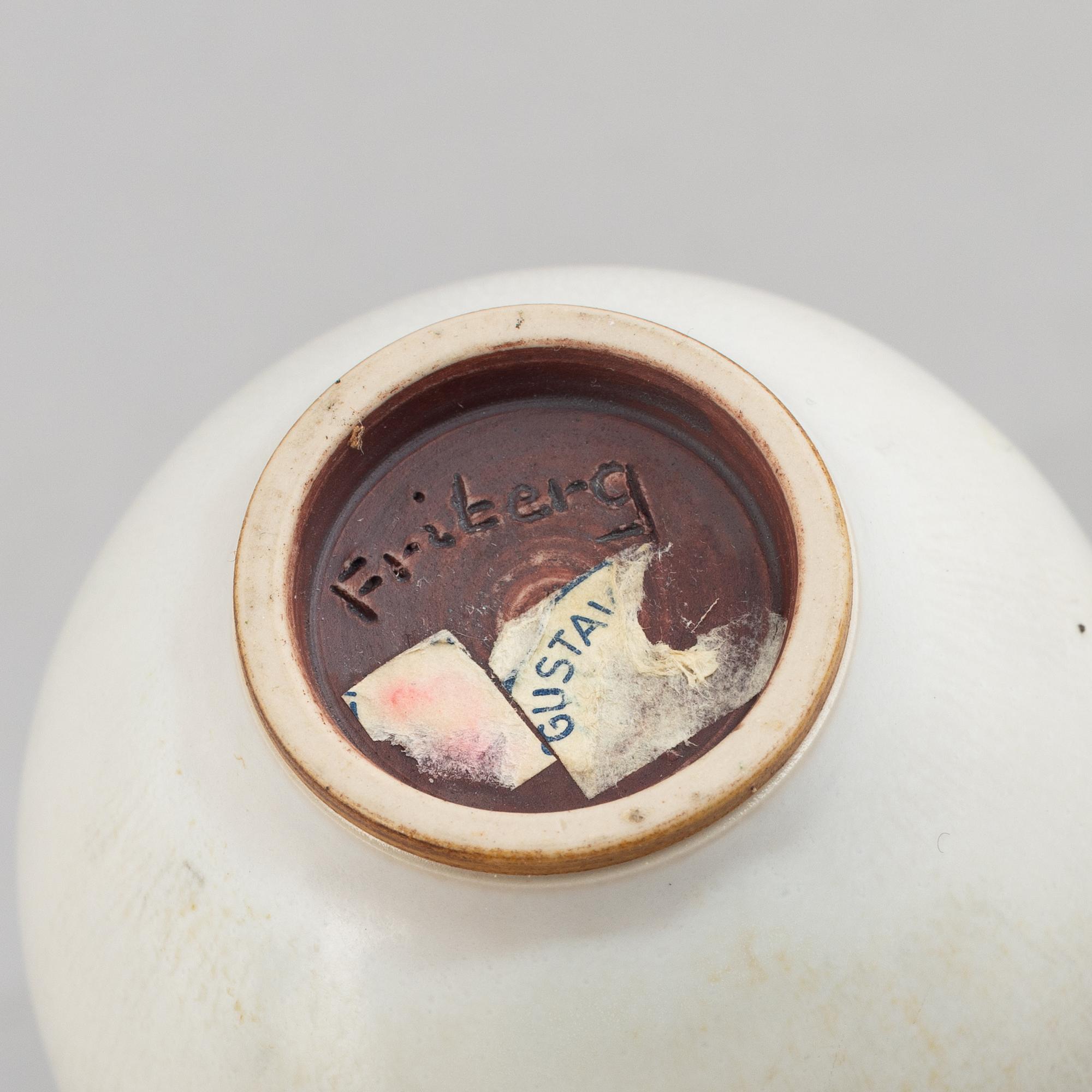 Berndt Friberg, a stoneware vase, Gustavsberg studio, 1954.