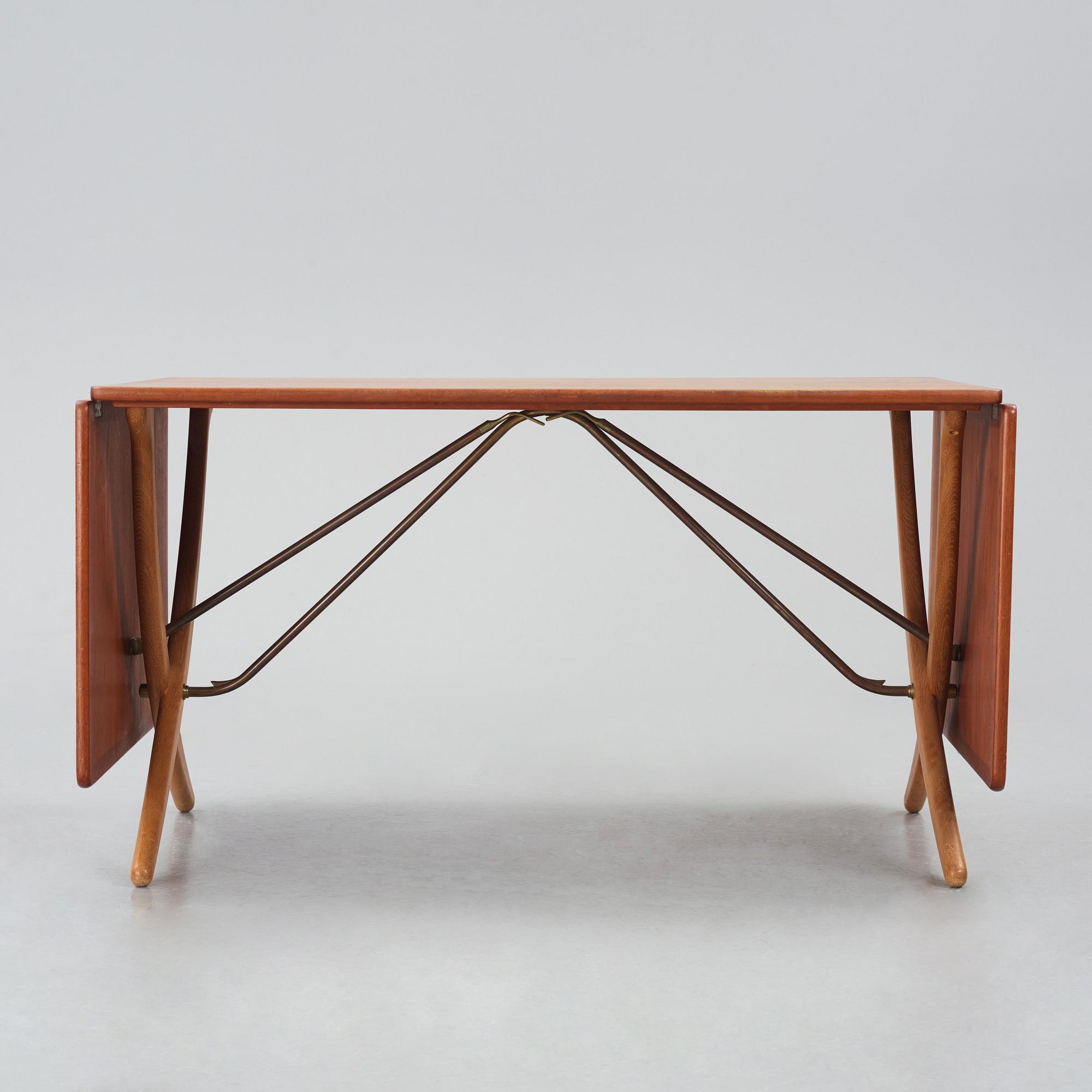 Hans J. Wegner, a teak and oak dining table model "AT-304", Andreas Tuck, Denmark 1950-60s.