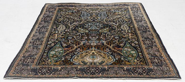 Matta, Ghom, figural, ca. 179 x 125 cm.