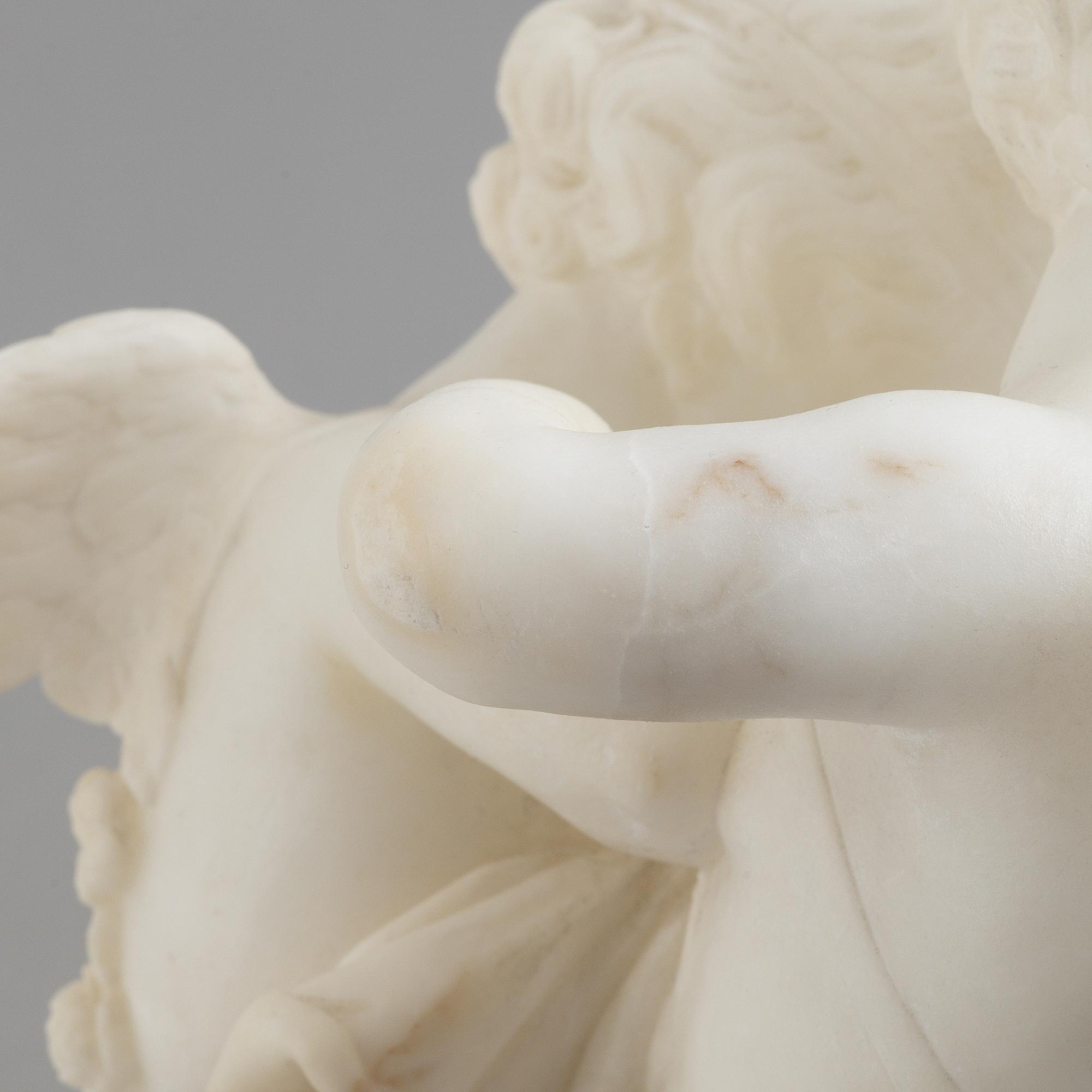 An alabaster sculpture, probably Italy, circa 1900.