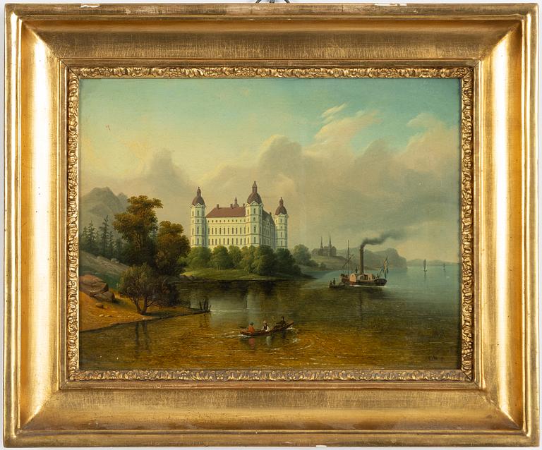 Carl Abraham Rothstén, Figurer och båtar på Skofjärden i Mälaren vid Skoklosters slott.