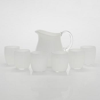 Maire Gullichsen, kanna och dricksglas, 6 st för Iittala.