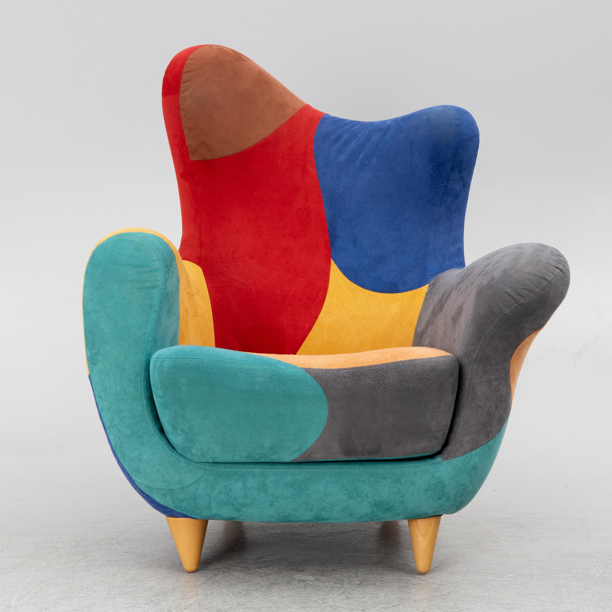 Javier Mariscal, an 'Alessandra' armchair, from 'Muebles Amorosos', for Moroso, Italy.