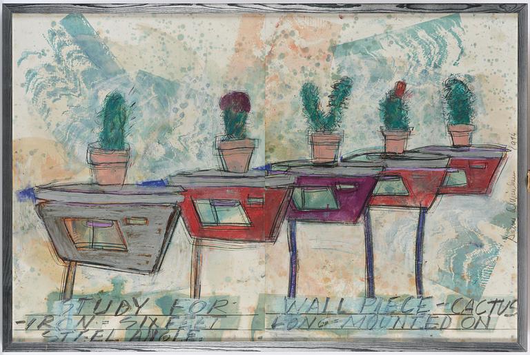 Dennis Oppenheim, "Study for: Wall Piece-Cactus Iron".