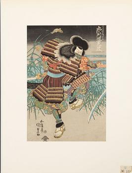 Utagawa Kunisada, Krigare stridande med naginata.