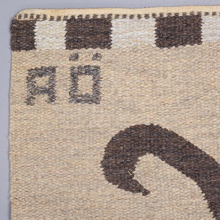 Agda Österberg, GALLERIMATTA, avkortad, rölakan, ca 463 x 89,5 cm, vävd signatur AÖ.