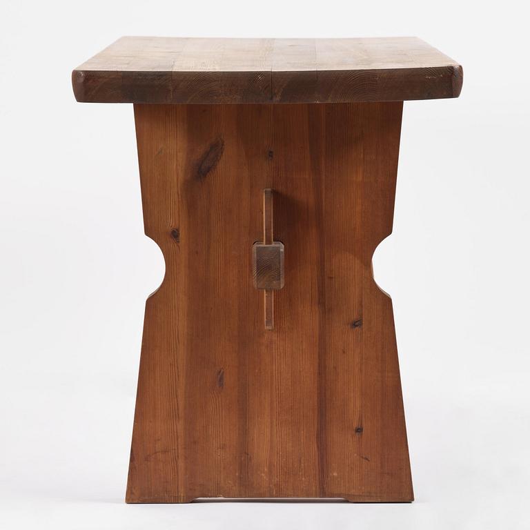 Axel Einar Hjorth, a stained pine "Värmdö" table, Nordiska Kompaniet, Sweden, 1930s.