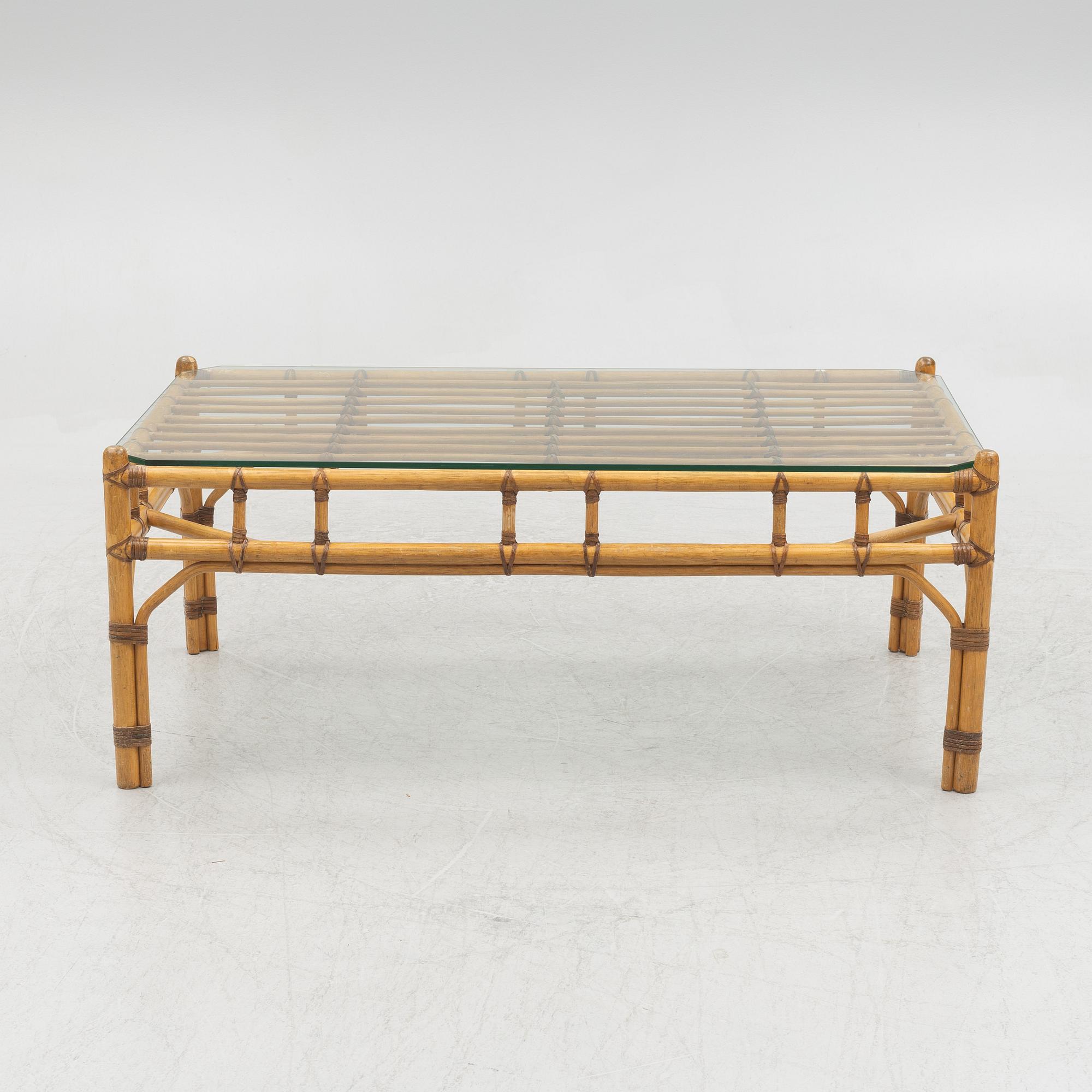 A coffee table and a pair of armchairs, Sweden, second half of the 20th century.