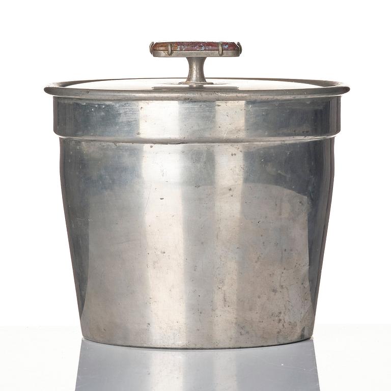 Estrid Ericson, a pewter ice bucket model "A 2664", Firma Svenskt Tenn, Stockholm 1955.
