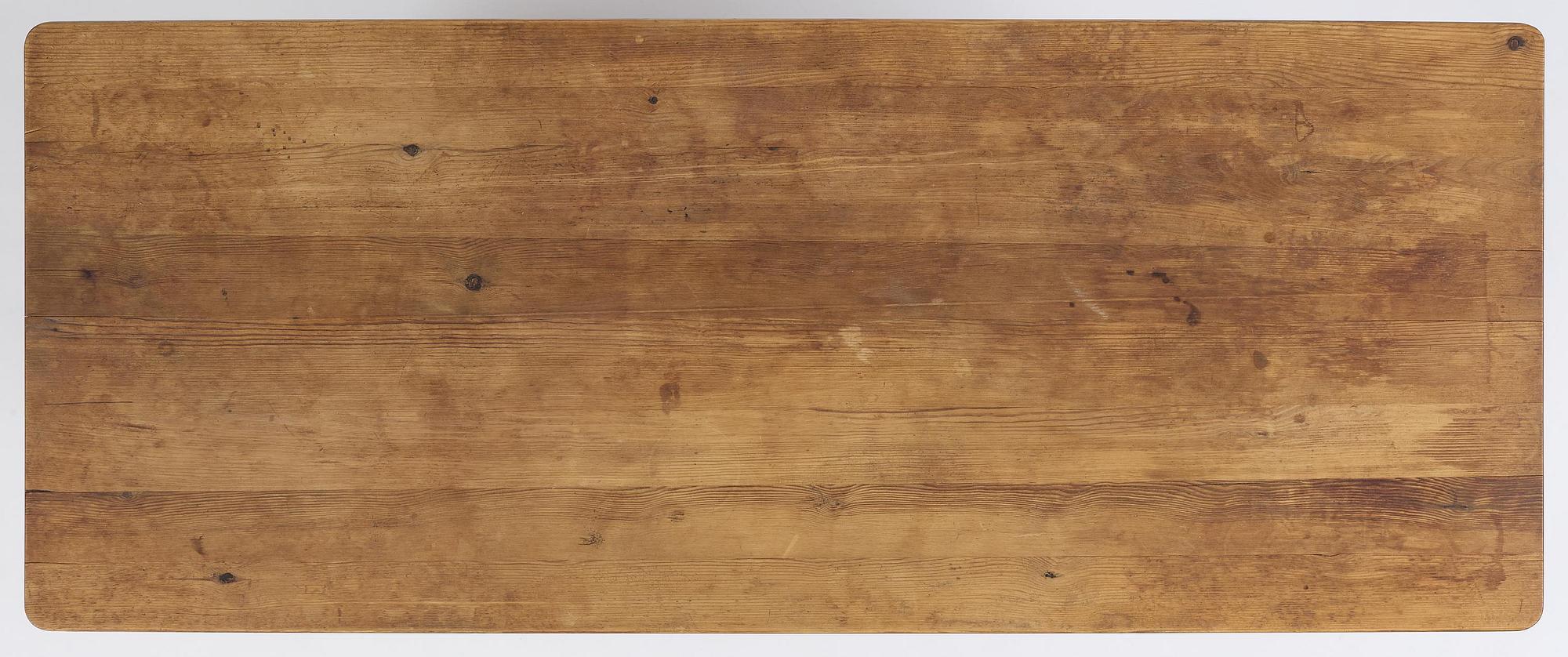 Axel Einar Hjorth, a stained pine "Värmdö" table, Nordiska Kompaniet, Sweden, 1930s.