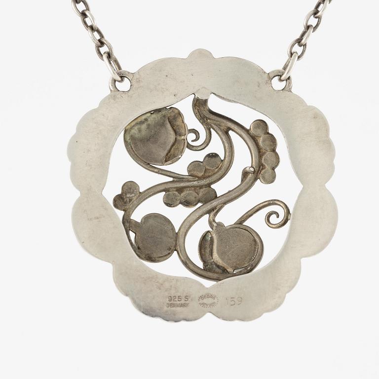 Georg Jensen, necklace in silver with cabochon-cut moonstones.
