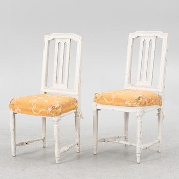 A pair Gustavian chairs, late 18th century.