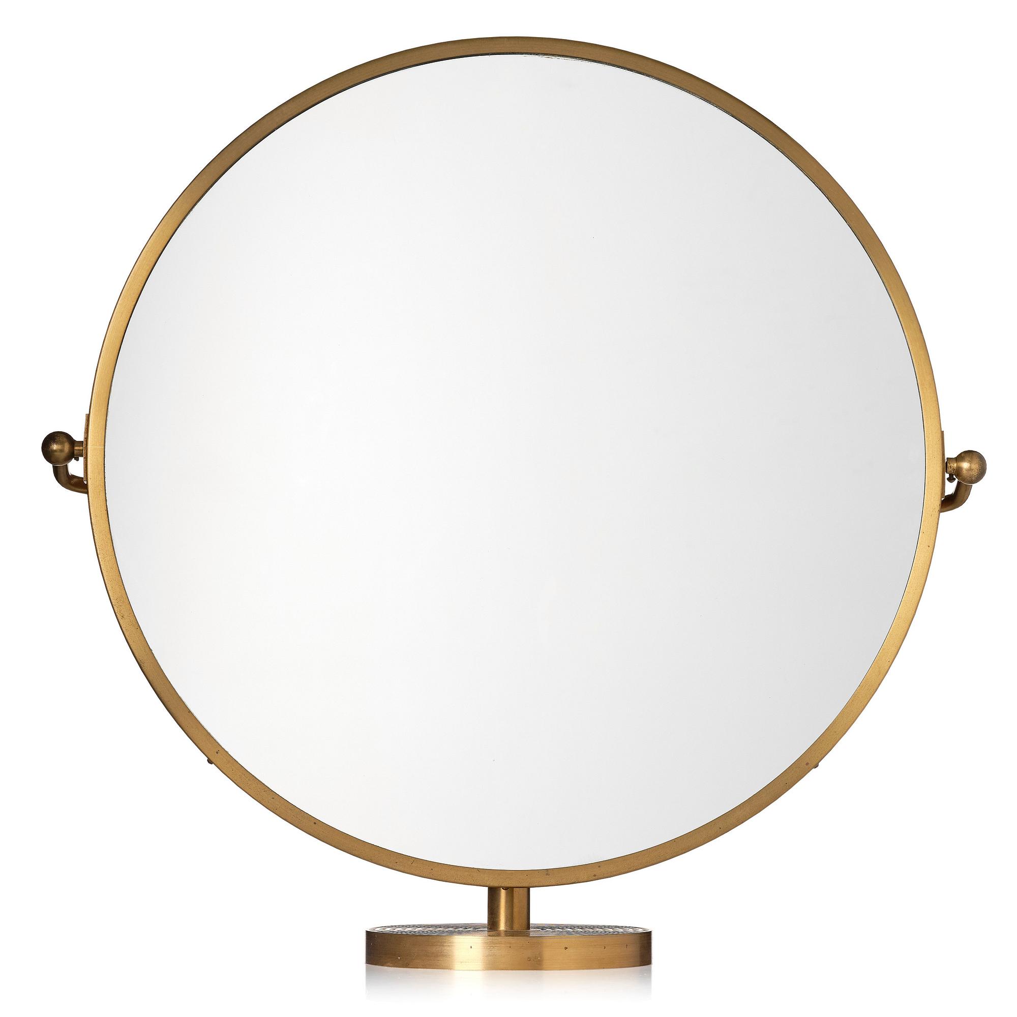 Josef Frank, a brass dressing table mirror, model "H2214", Firma Svenskt Tenn, Sweden, mid 20th  century.