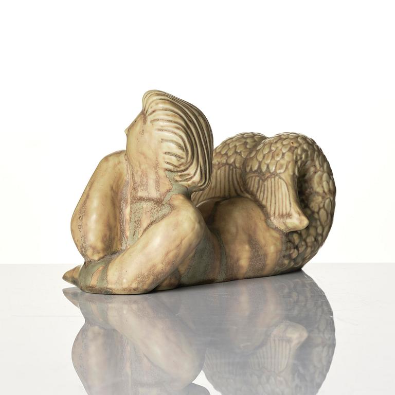 Stig Lindberg, skulptur, "Najad", stengods, Gustavsberg 1940-tal.