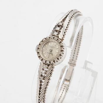 Progress Wristwatch 18K white gold with round single-cut diamonds.