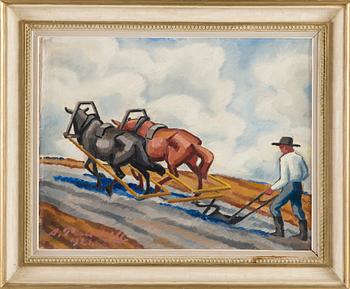 Alexander Paischeff, Farm Worker with Horses.