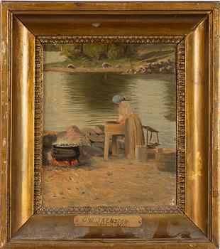 Carl Wilhelm Jaensson, Washing by the lake.