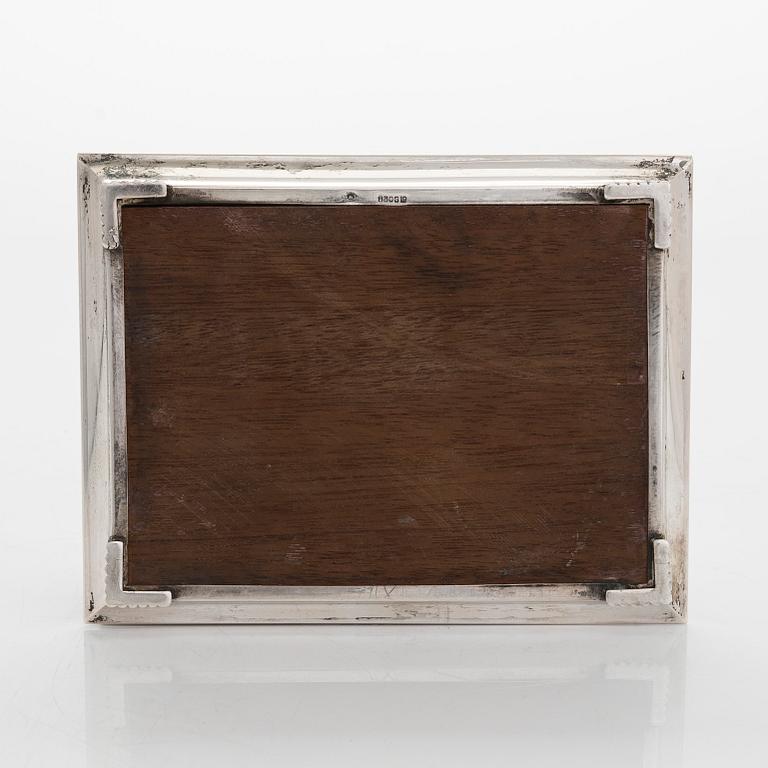 Cigarrskrin, silver, Brødrene Lohne, Bergen, med finska importstämpel, 1900-talets första hälft.
