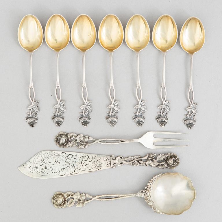 Bestick, 34 delar, silver, 1960-70-tal.