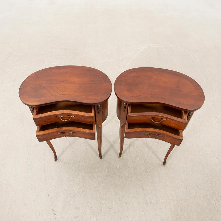 Sidobord/Sängbord ett par Rokoko-stil 1900-talets mitt.