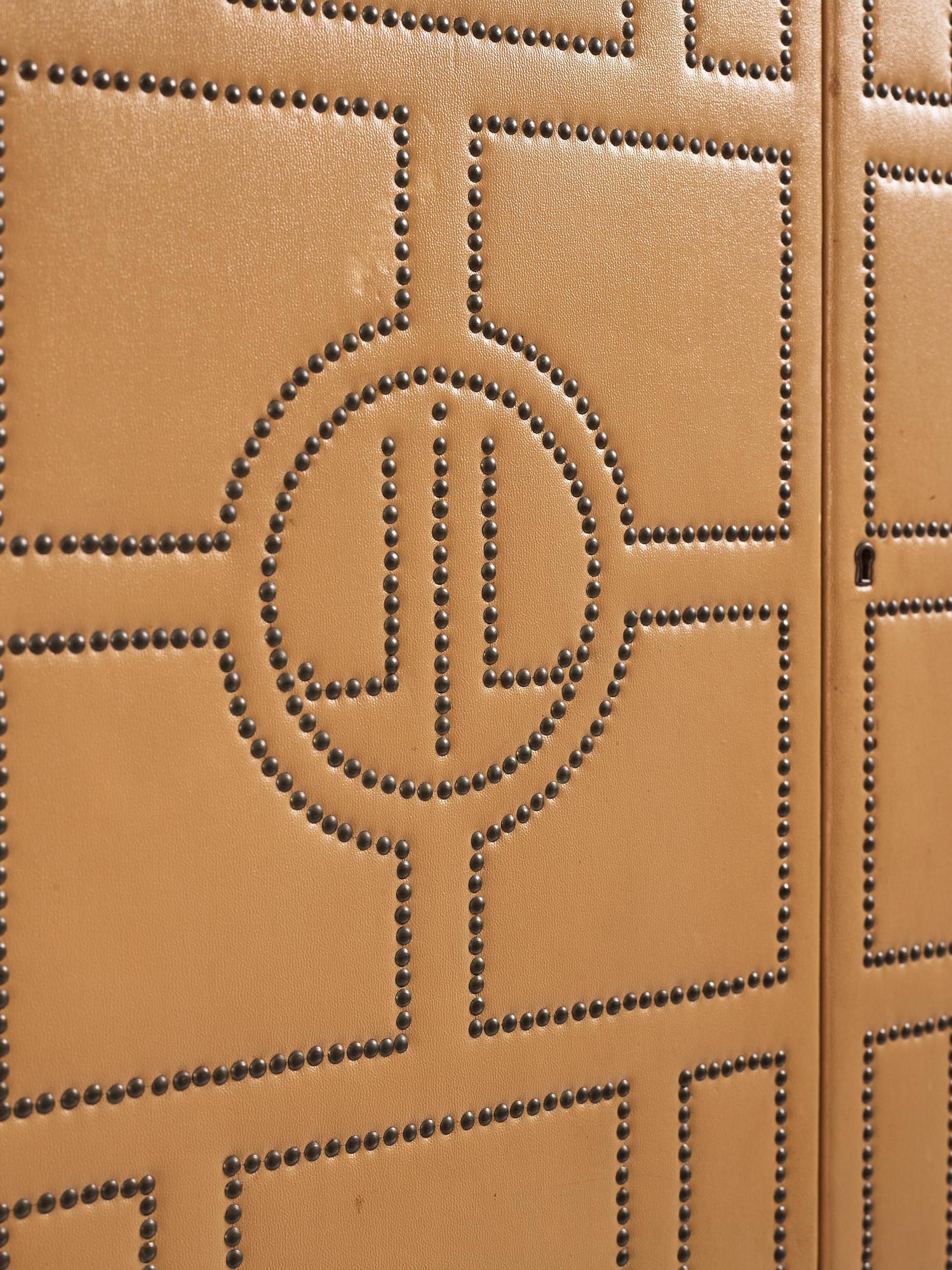 Otto Schulz, a Swedish Modern oak and faux leather bar cabinet, Boet, Gothenburg, 1948.