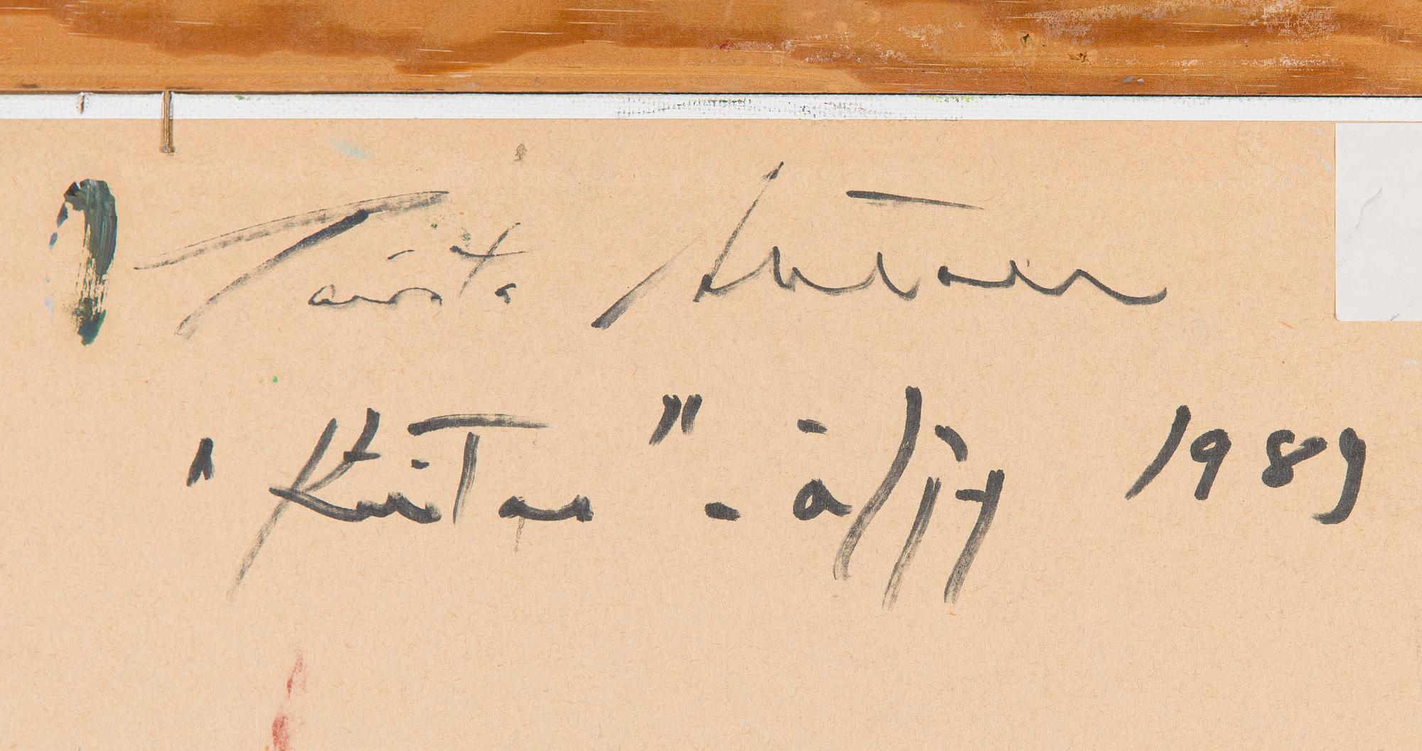 Taisto Ahtola, "Kiitos" (Thank you).