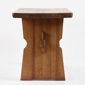 Axel Einar Hjorth, a stained pine "Värmdö" table, Nordiska Kompaniet, Sweden, 1930s.