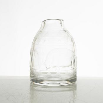 Erik Höglund,  vas, glas Boda glasbruk 1950-tal.