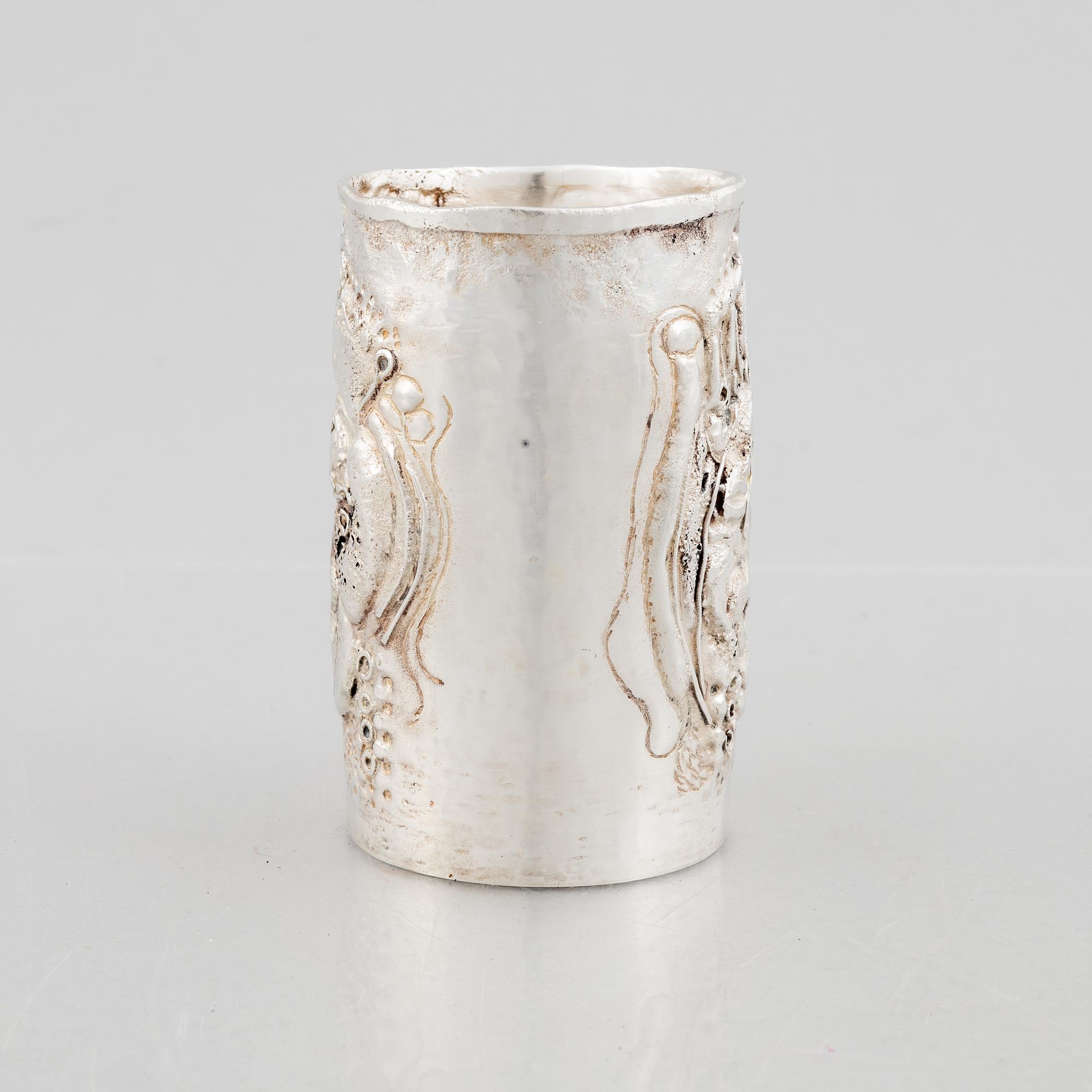 Lars Arby, vas/bägare, sterling silver, Göteborg 1983.